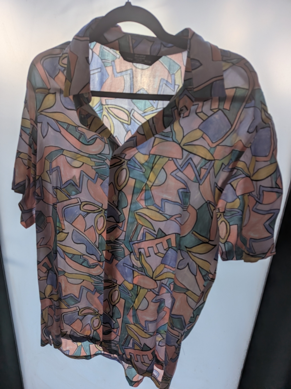 Bershka Multicolor Relaxed Fit Top - Pastel Print